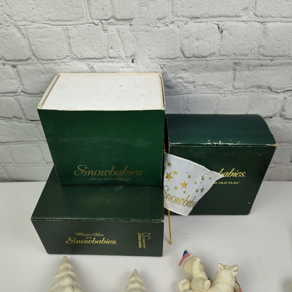 Snowbabies Its a Grand Old Flag Show your Stripes Frosty Forest Lot Dept 56 Lot - Picture 12 of 16